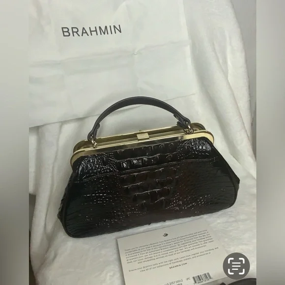 NWT Brahmin Emmett Albertina Embossed Leather Versatile Clutch and Crossbody - Picture 15 of 16